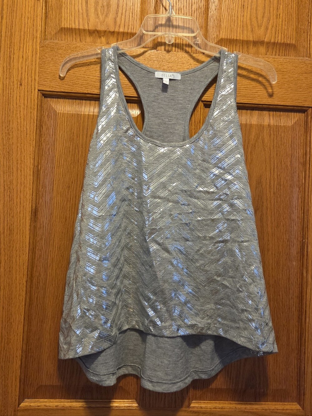 dELiA*s Silver Metallic Tank